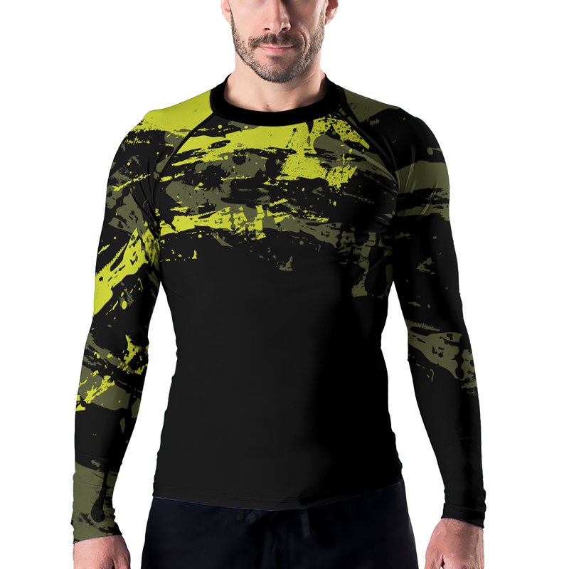 Rashninja Paint Streak Camouflage Men's Long Sleeve Rash Guard