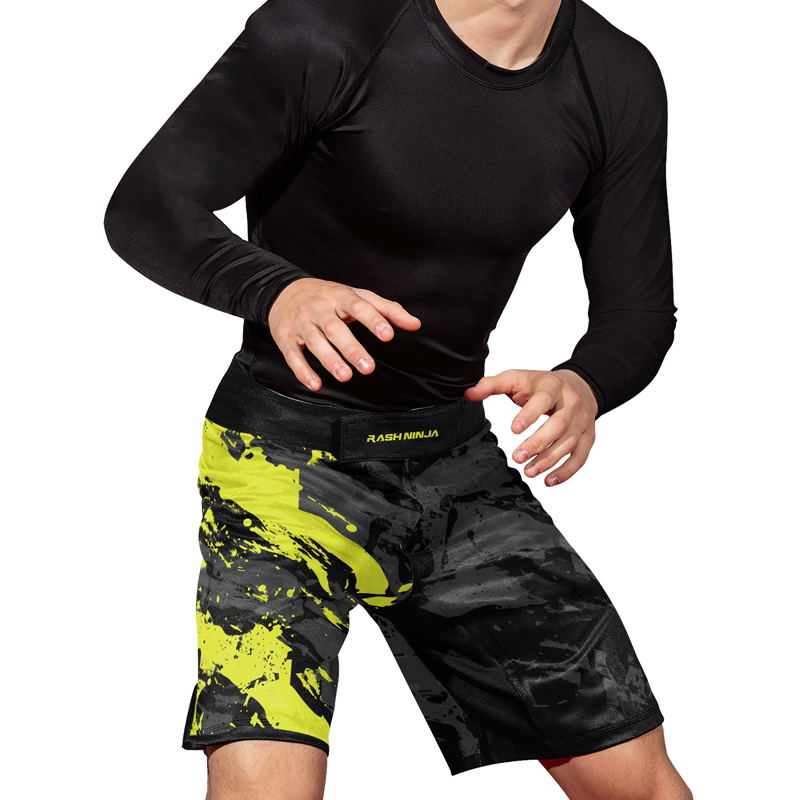 Rashninja Paint Streak Camouflage Men's Fight Shorts