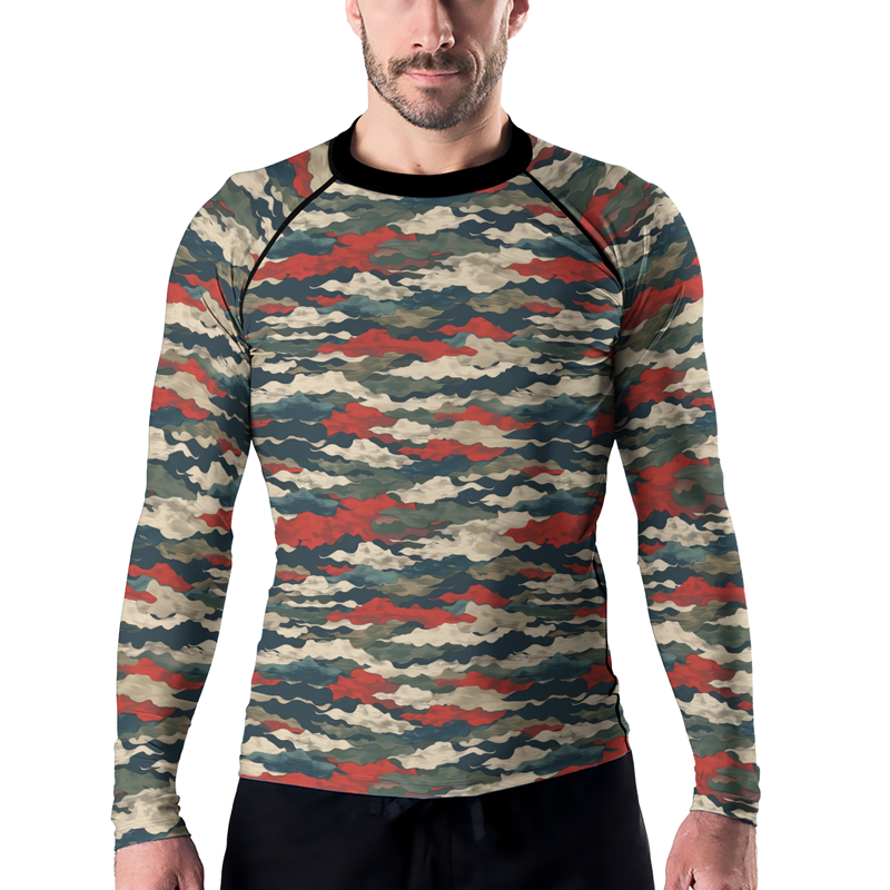 Rashninja Swiss Army Alpenflage Men's Long Sleeve Rash Guard