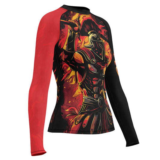 Rashninja Spartan Glory Flame Women's Long Sleeve Rash Guard