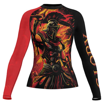 Rashninja Spartan Glory Flame Women's Long Sleeve Rash Guard