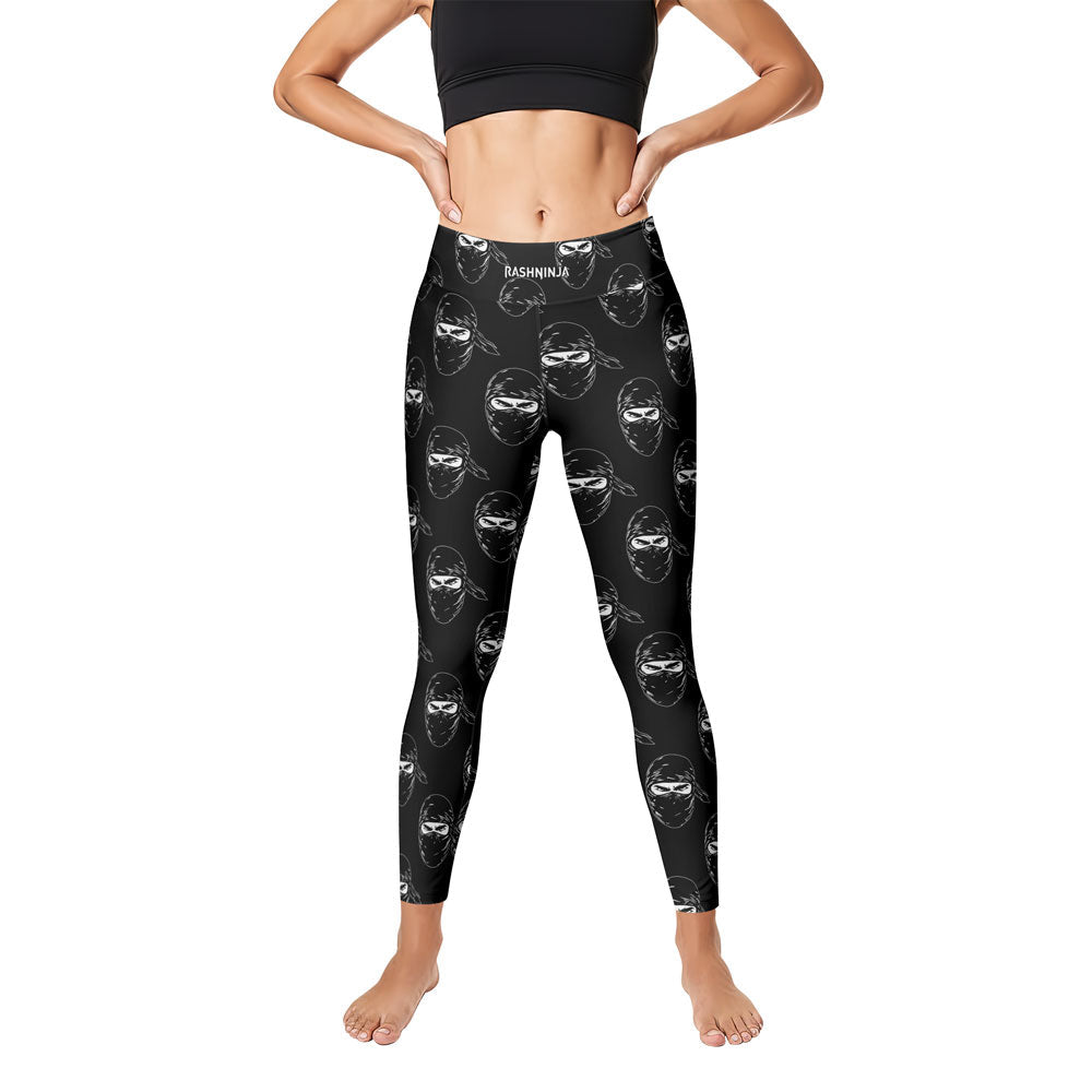 Rashninja Ninja Stealth Pattern Black Women's Leggings