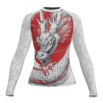 Rashninja Dragon Eclipse Red Women's Long Sleeve Rash Guard