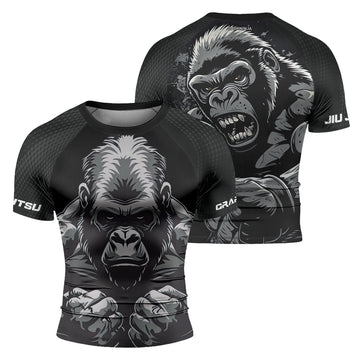 Rashninja Gorilla Wild Monarch Men's Short Sleeve Rash Guard
