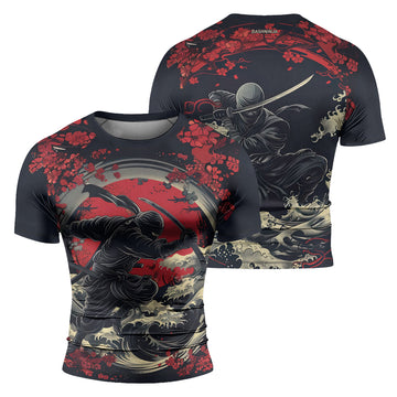 Rashninja Ninja Great Wave Men's Short Sleeve Rash Guard