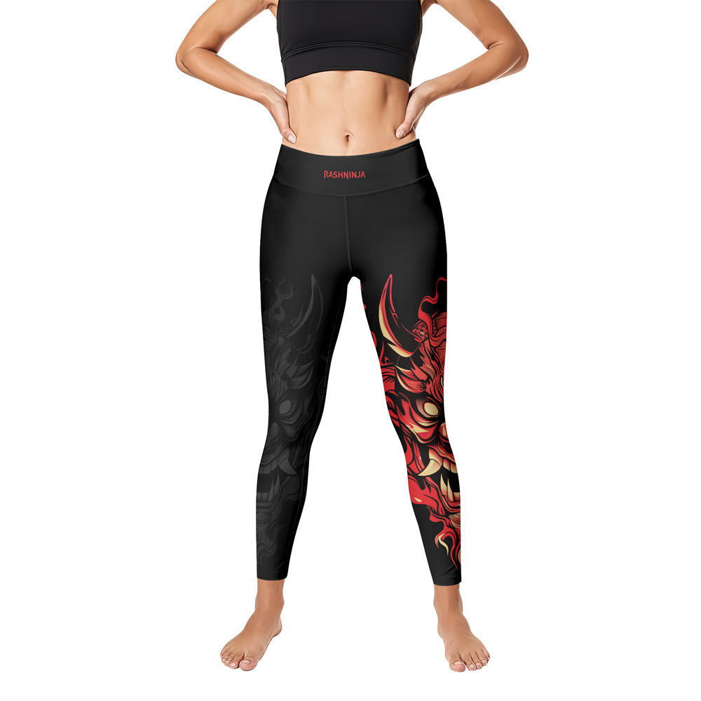 Rashninja Samurai Oni Flames Women's Leggings
