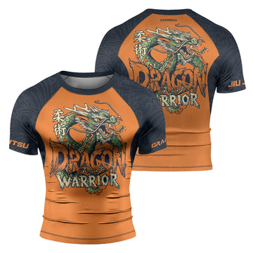 Rashninja Dragon Verdant Blaze Men's Short Sleeve Rash Guard