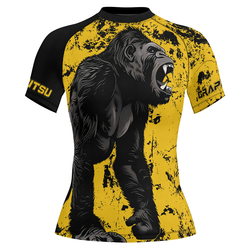 Rashninja Gorilla Golden Ruler Women's Short Sleeve Rash Guard