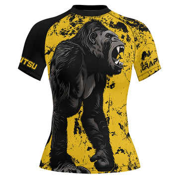 Rashninja Gorilla Golden Ruler Women's Short Sleeve Rash Guard