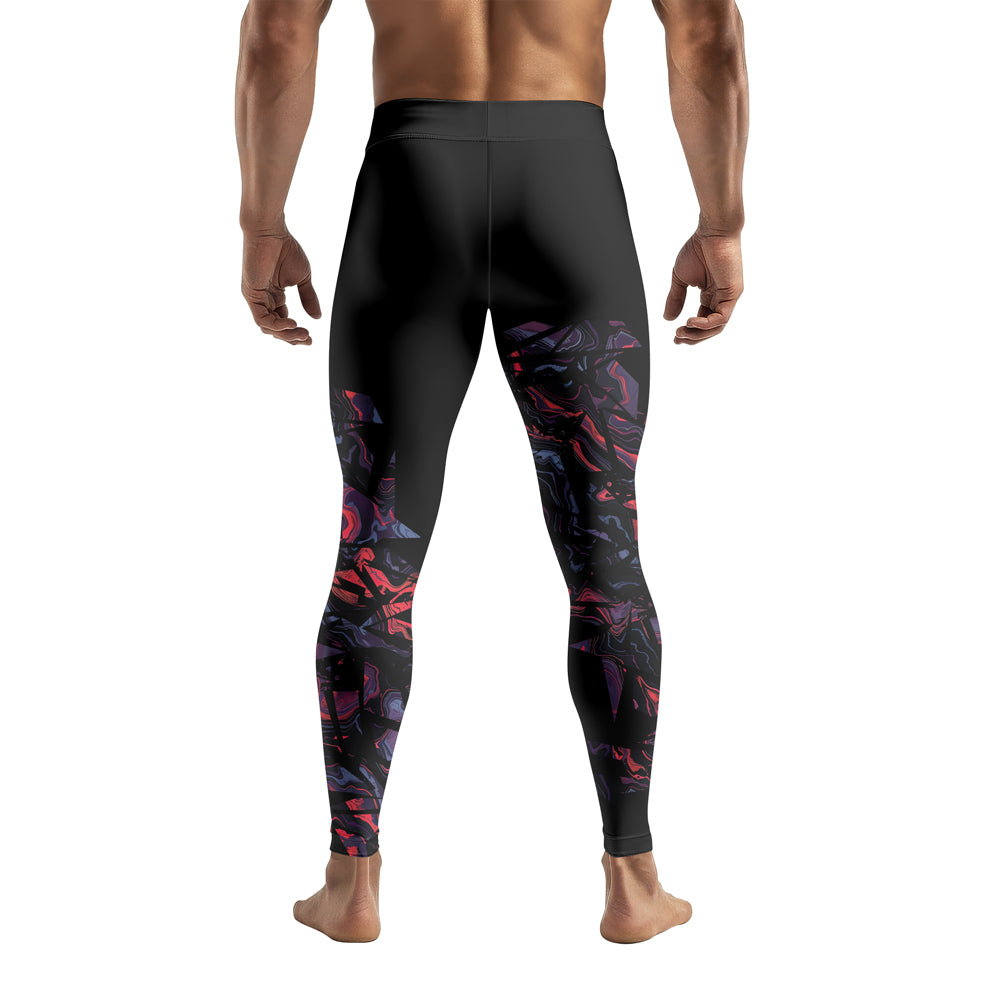 Rashninja Red Cyber Marble Men's Spats