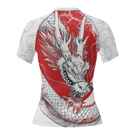 Rashninja Dragon Eclipse Red Women's Short Sleeve Rash Guard