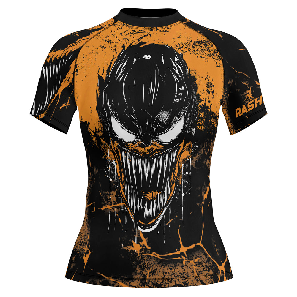 Rashninja Halloween Venom Strike Women's Short Sleeve Rash Guard