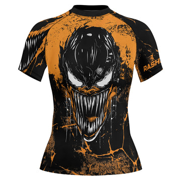 Rashninja Halloween Venom Strike Women's Short Sleeve Rash Guard