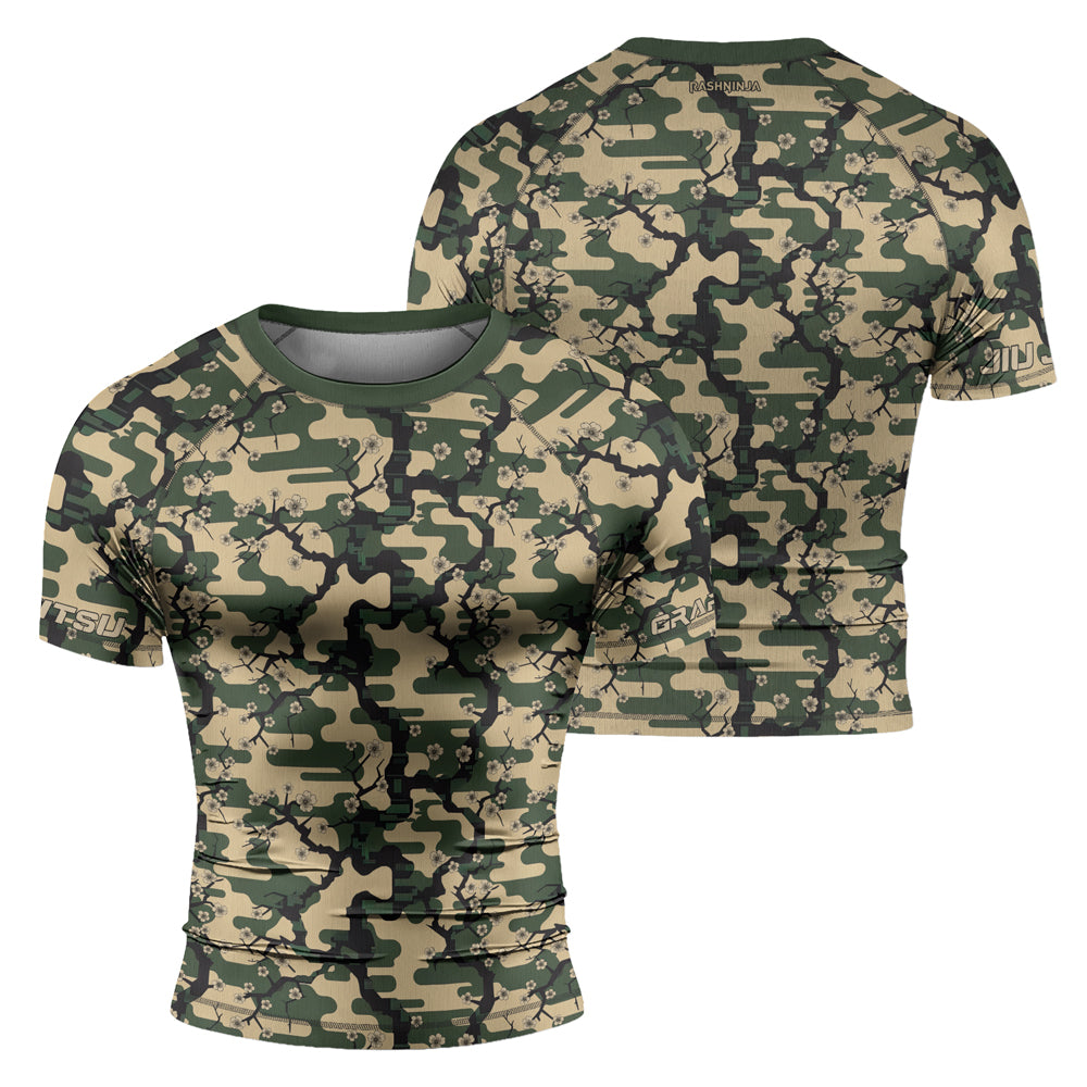 Rashninja Camouflage Jungle Phantom Men's Short Sleeve Rash Guard
