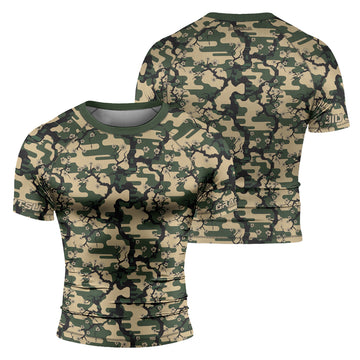 Rashninja Camouflage Jungle Phantom Men's Short Sleeve Rash Guard