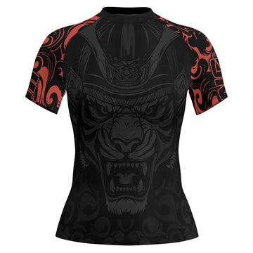 Rashninja Tiger Samurai Women's Short Sleeve Rash Guard
