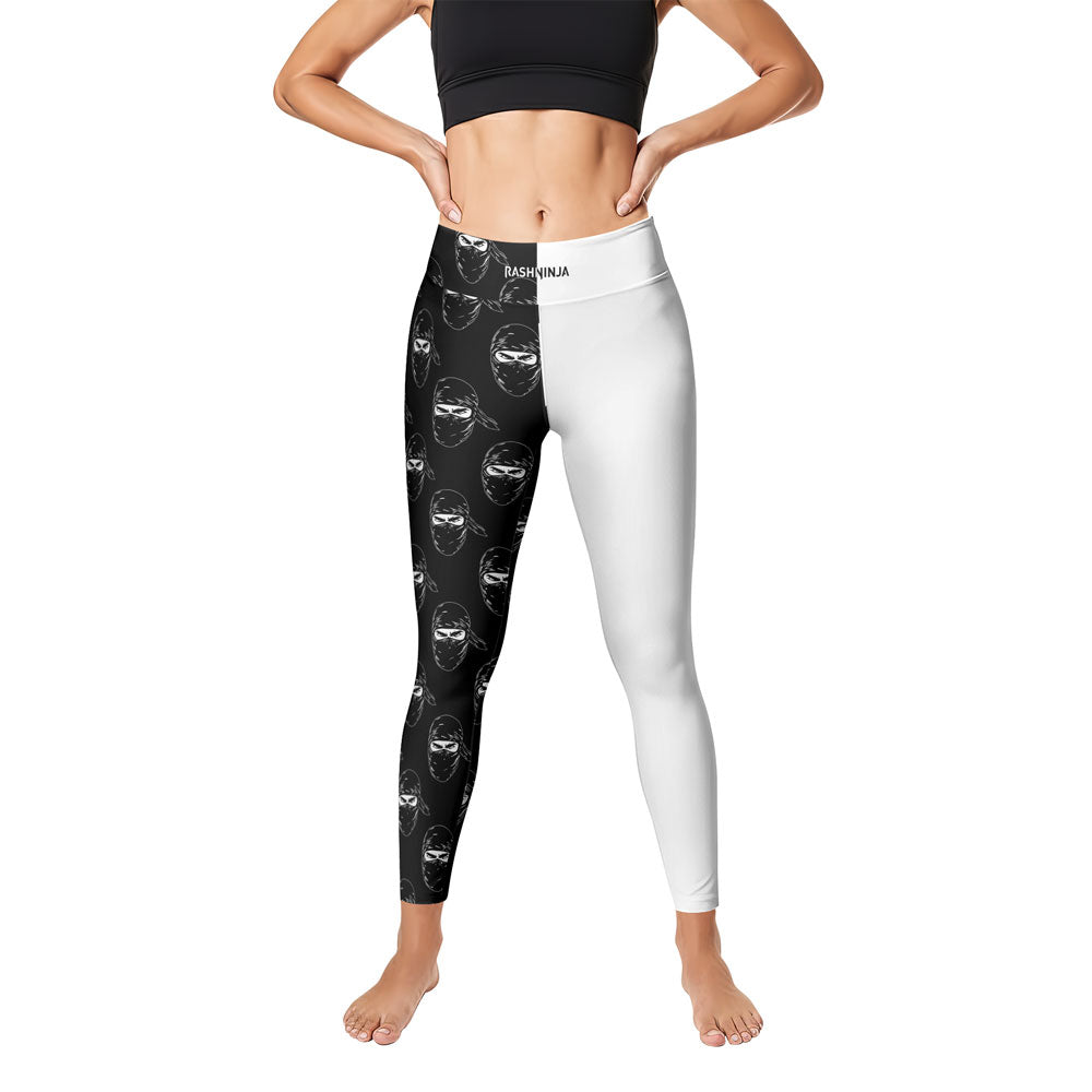 Rashninja Ninja Stealth Pattern White Women's Leggings