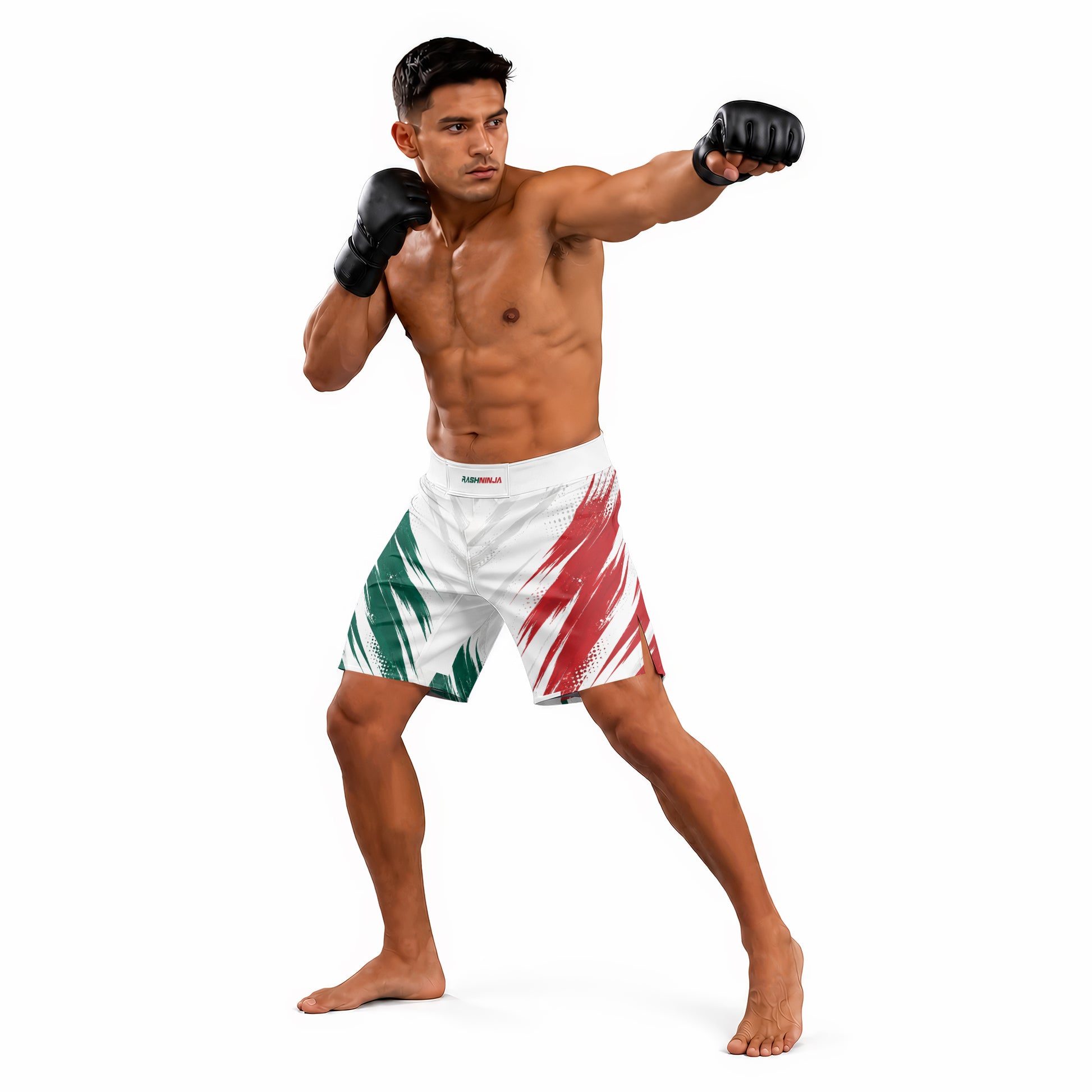 Rashninja Patriot Mexico Flag Men's Fight Shorts