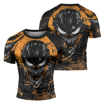 Rashninja Halloween Venom Strike Men's Short Sleeve Rash Guard