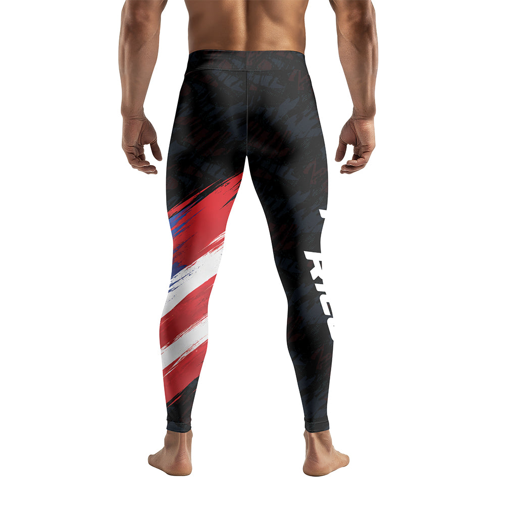 Rashninja Patriot  Puerto Rico Flag Men's Spats