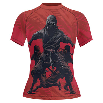 Rashninja Ninja Red Assault Women's Short Sleeve Rash Guard