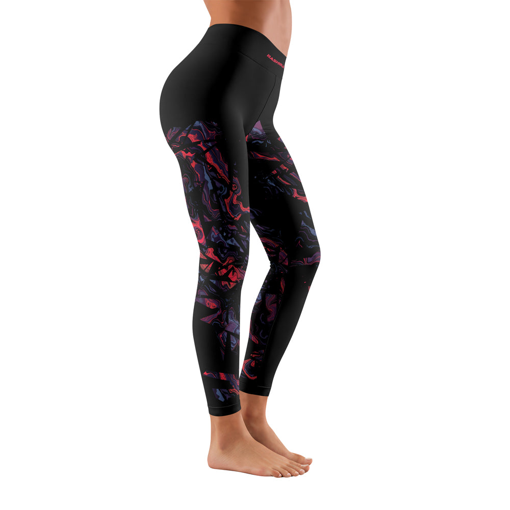 Rashninja Red Cyber Marble Women's Leggings