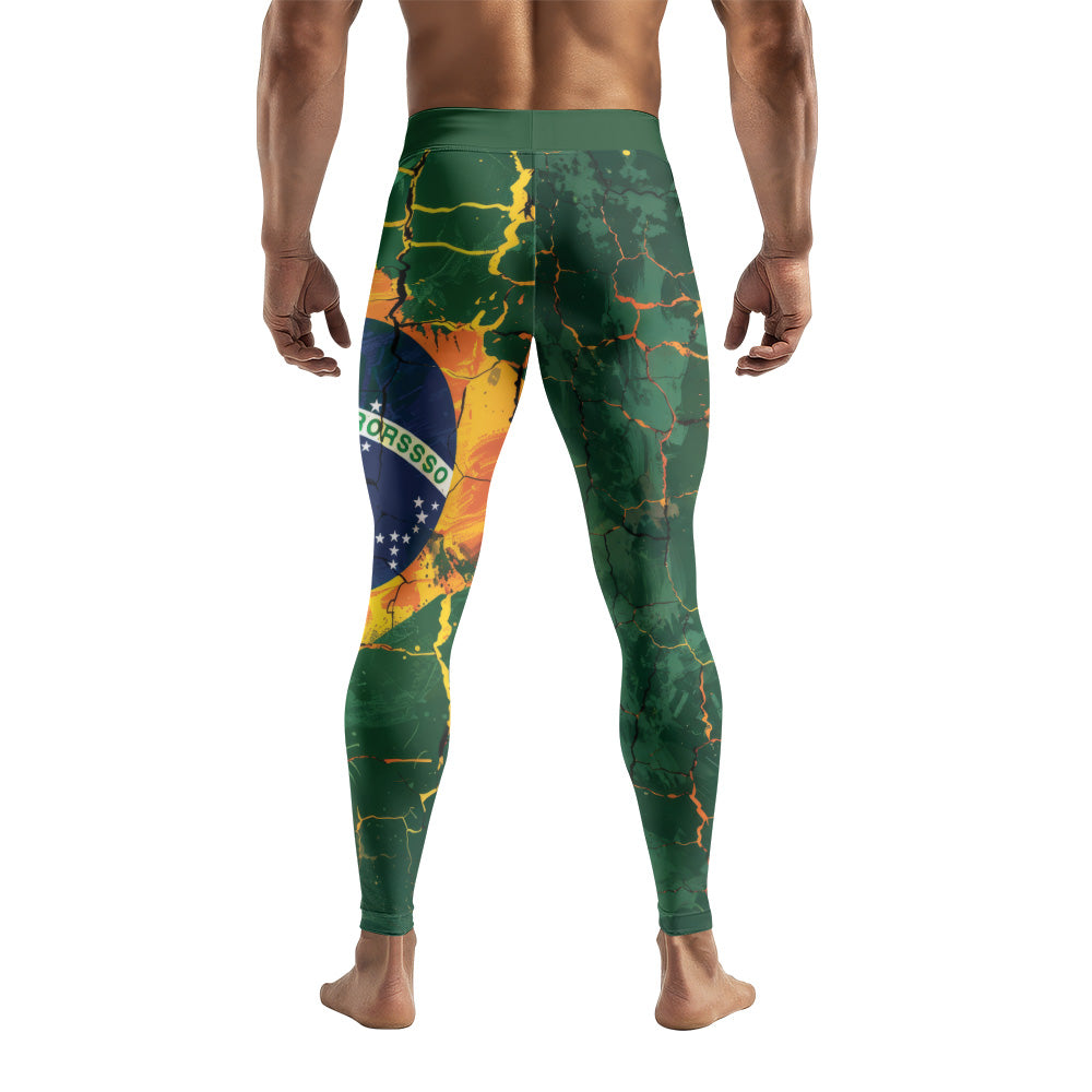 Rashninja Patriot Brazil Flag Men's Spats