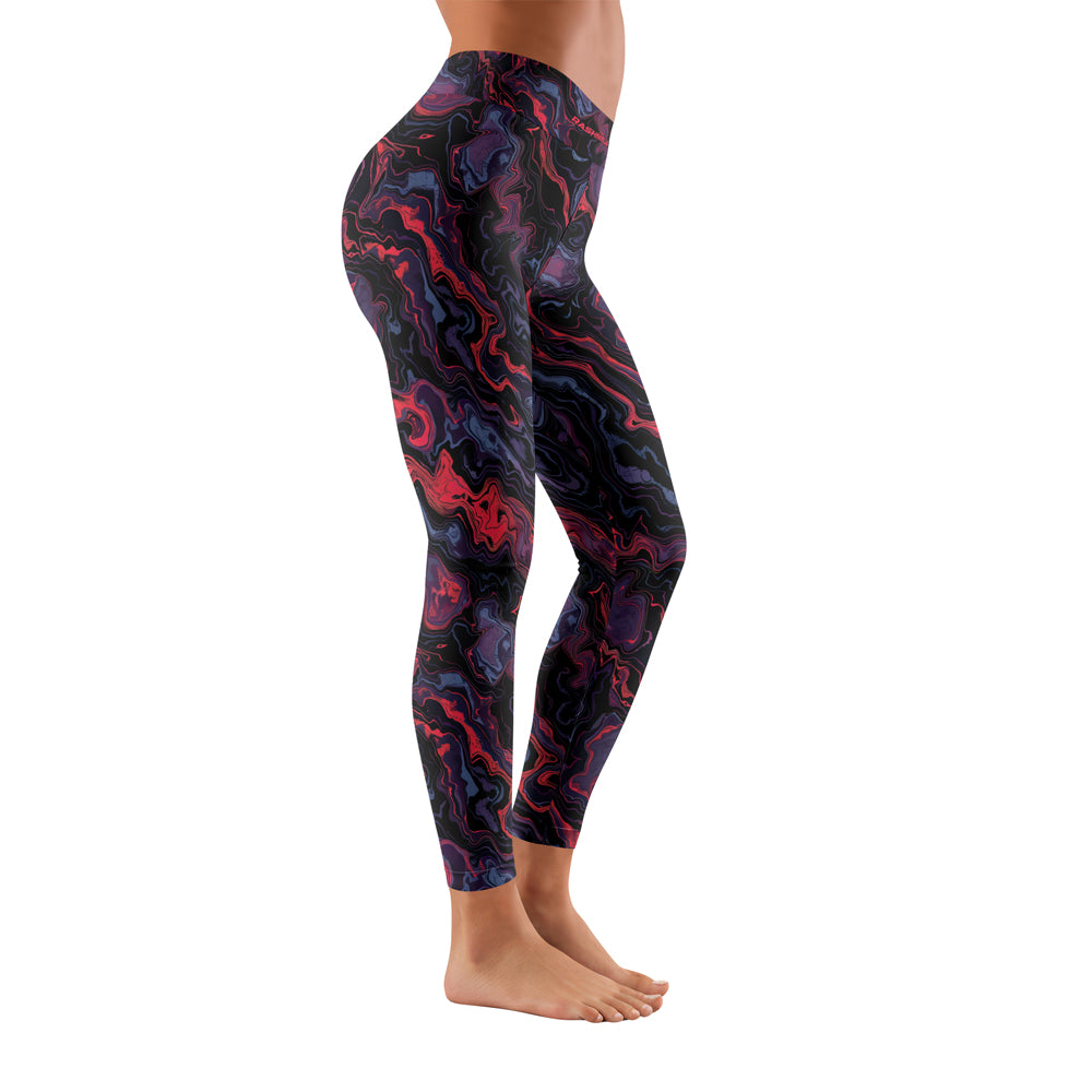 Rashninja Red Cyber Marble Women's Leggings
