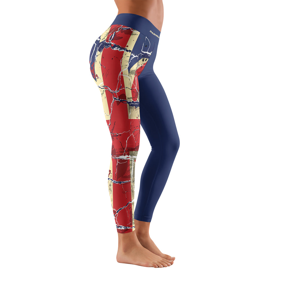Rashninja Patriot United Kingdom Flag Stripe Women's Leggings
