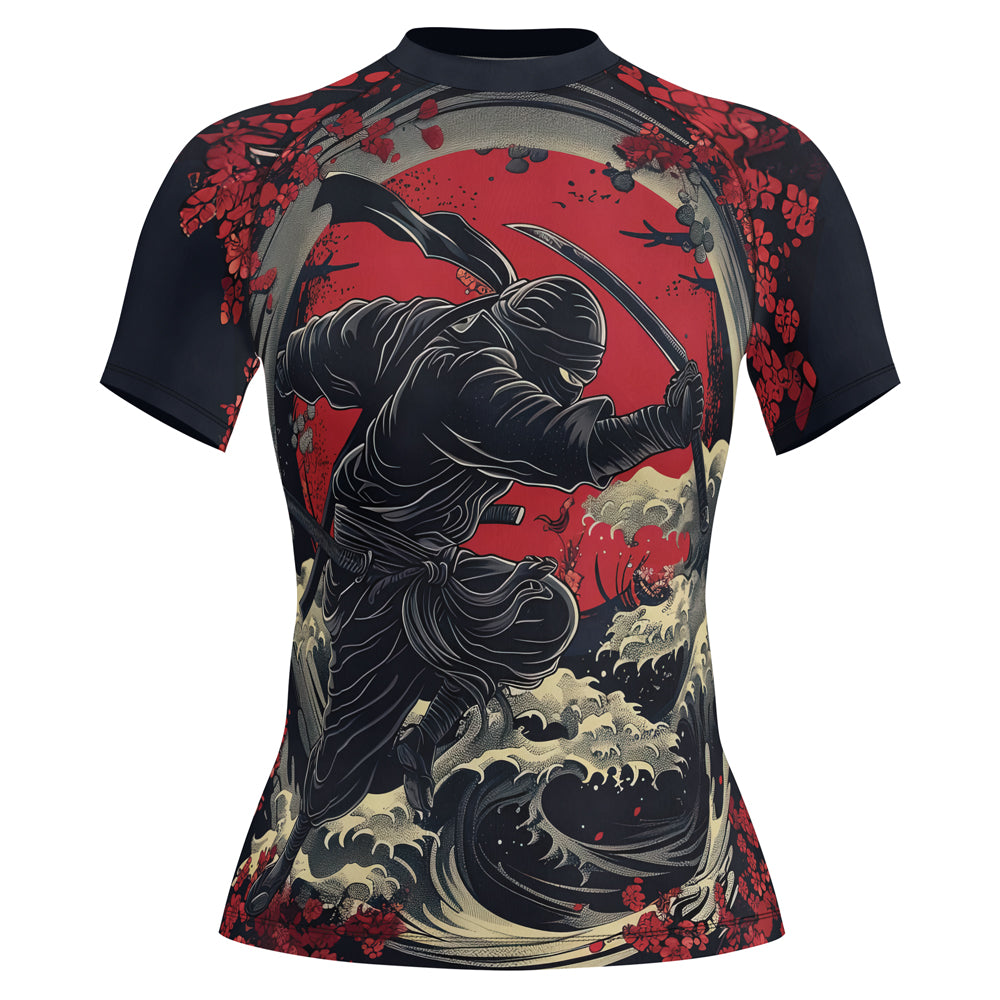 Rashninja Ninja Great Wave Women's Short Sleeve Rash Guard