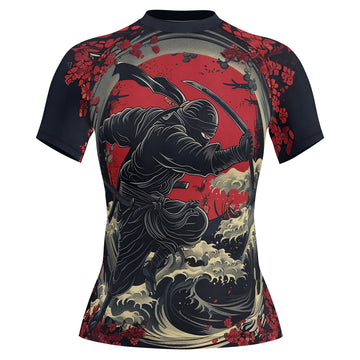 Rashninja Ninja Great Wave Women's Short Sleeve Rash Guard