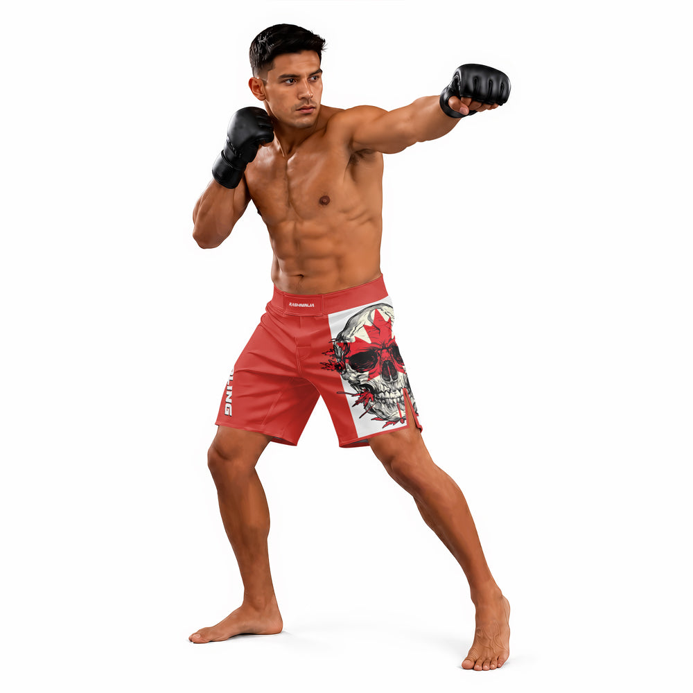 Rashninja Patriot Canada Flag Men's Fight Shorts