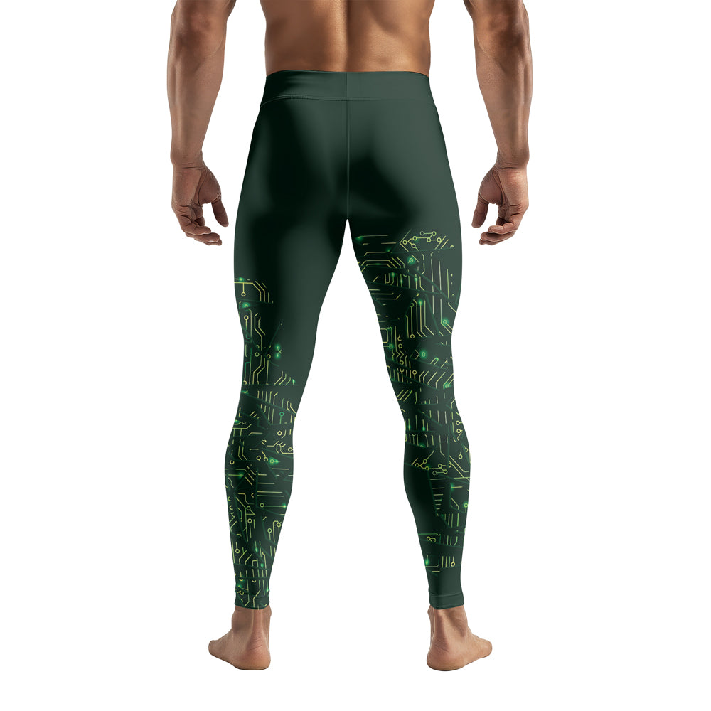 Rashninja Green Cyber Circuit Men's Spats
