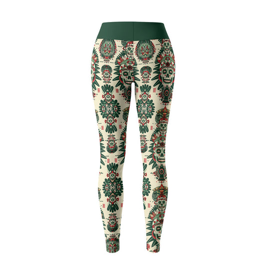 Rashninja Aztec Skull Mandala Women's Leggings
