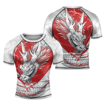 Rashninja Dragon Eclipse Red Men's Short Sleeve Rash Guard