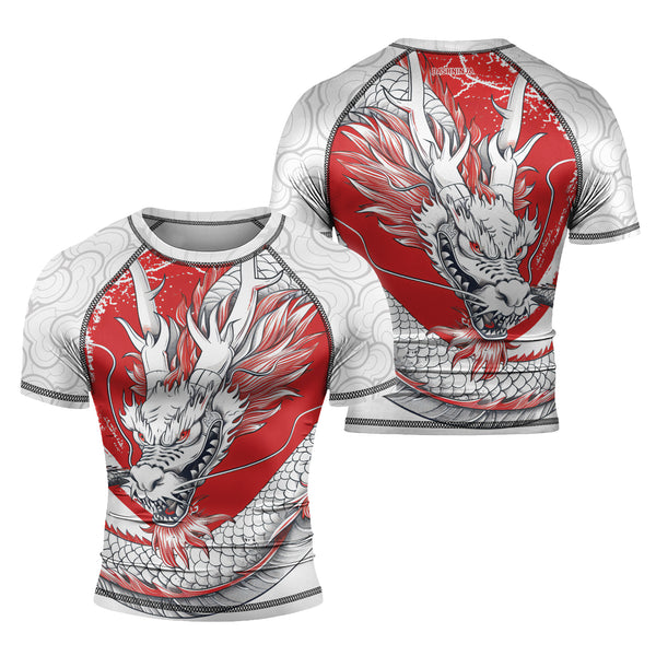 Rashninja Dragon Eclipse Red Men's Short Sleeve Rash Guard
