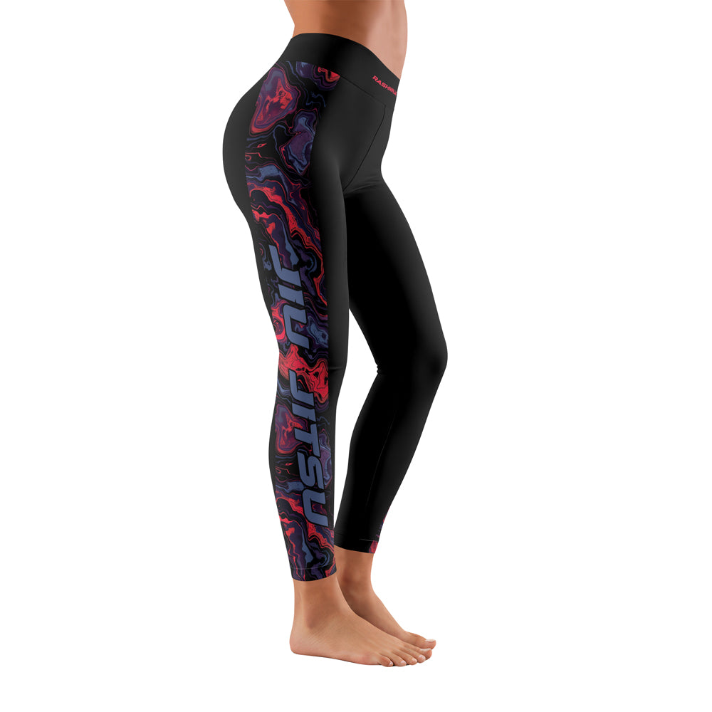 Rashninja Red Cyber Marble Women's Leggings
