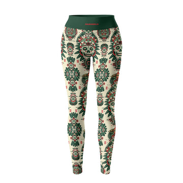 Rashninja Aztec Skull Mandala Women's Leggings