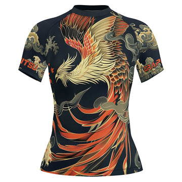 Rashninja Phoenix Wave Shadow Women's Short Sleeve Rash Guard