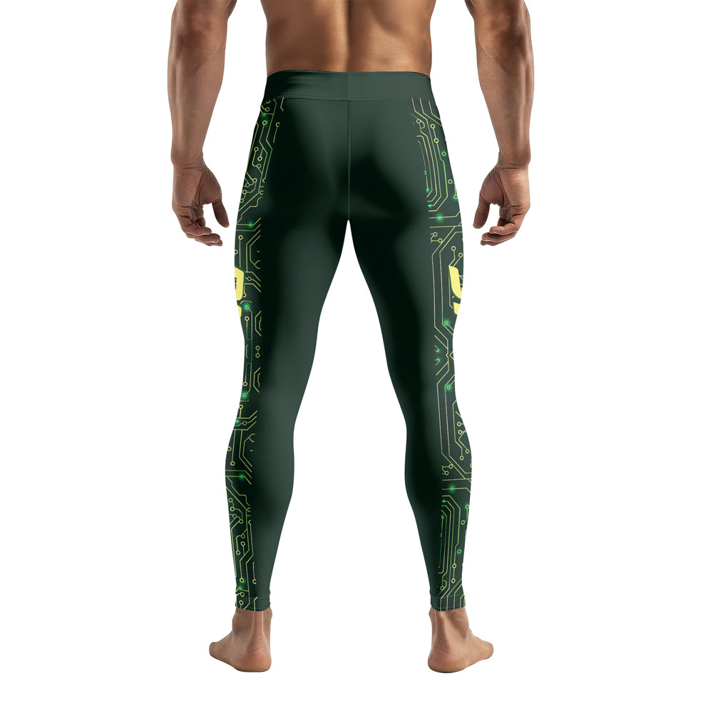Rashninja Green Cyber Circuit Men's Spats