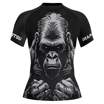 Rashninja Gorilla Wild Monarch Women's Short Sleeve Rash Guard