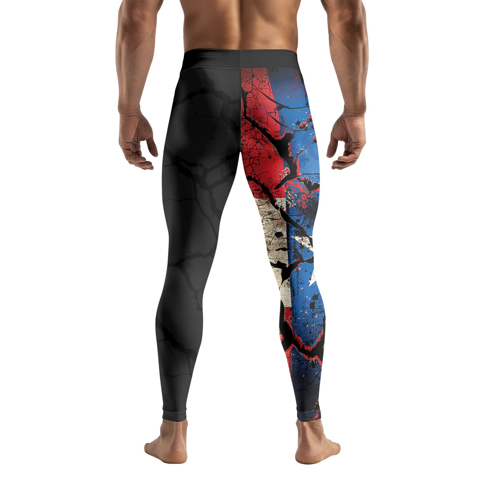 Rashninja Patriot  Puerto Rico Flag Men's Spats