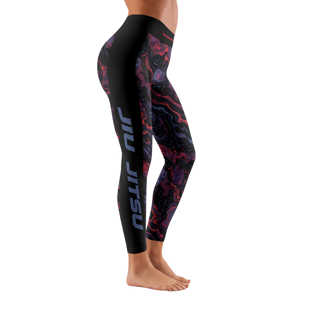 Rashninja Red Cyber Marble Women's Leggings