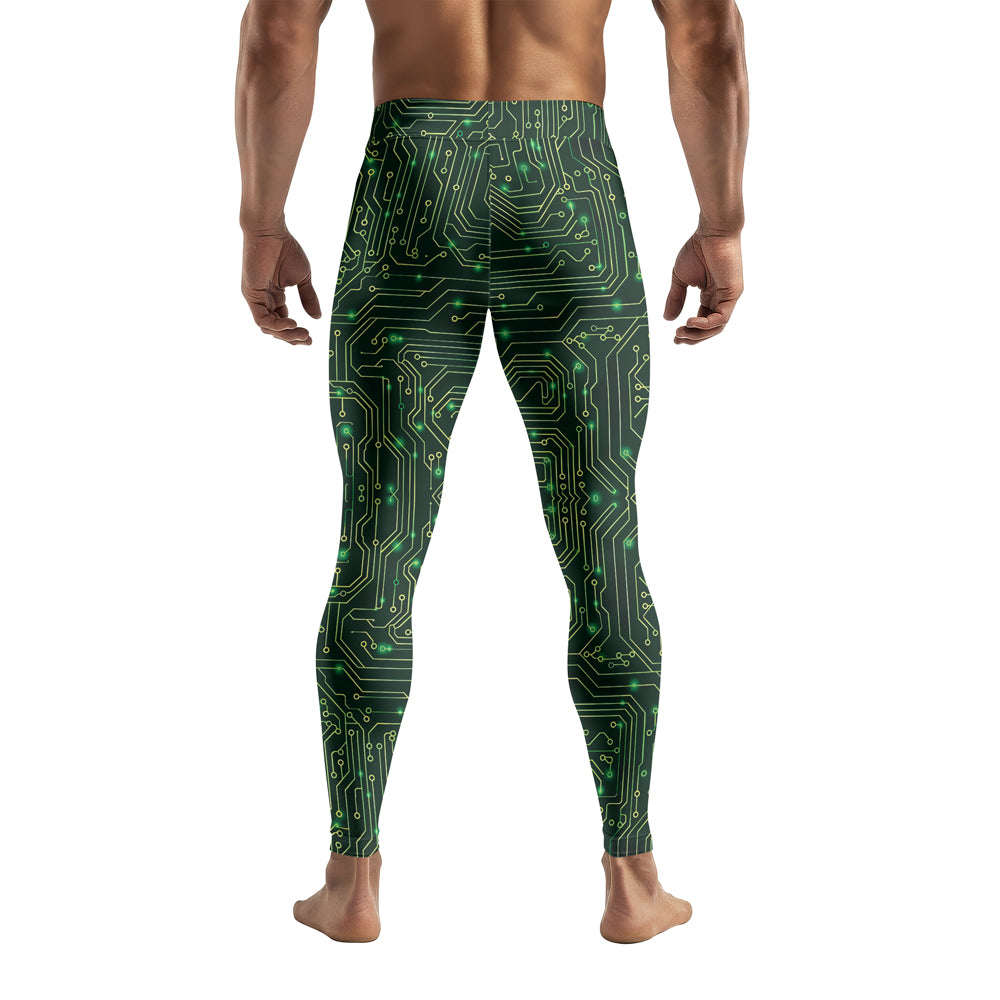Rashninja Green Cyber Circuit Men's Spats