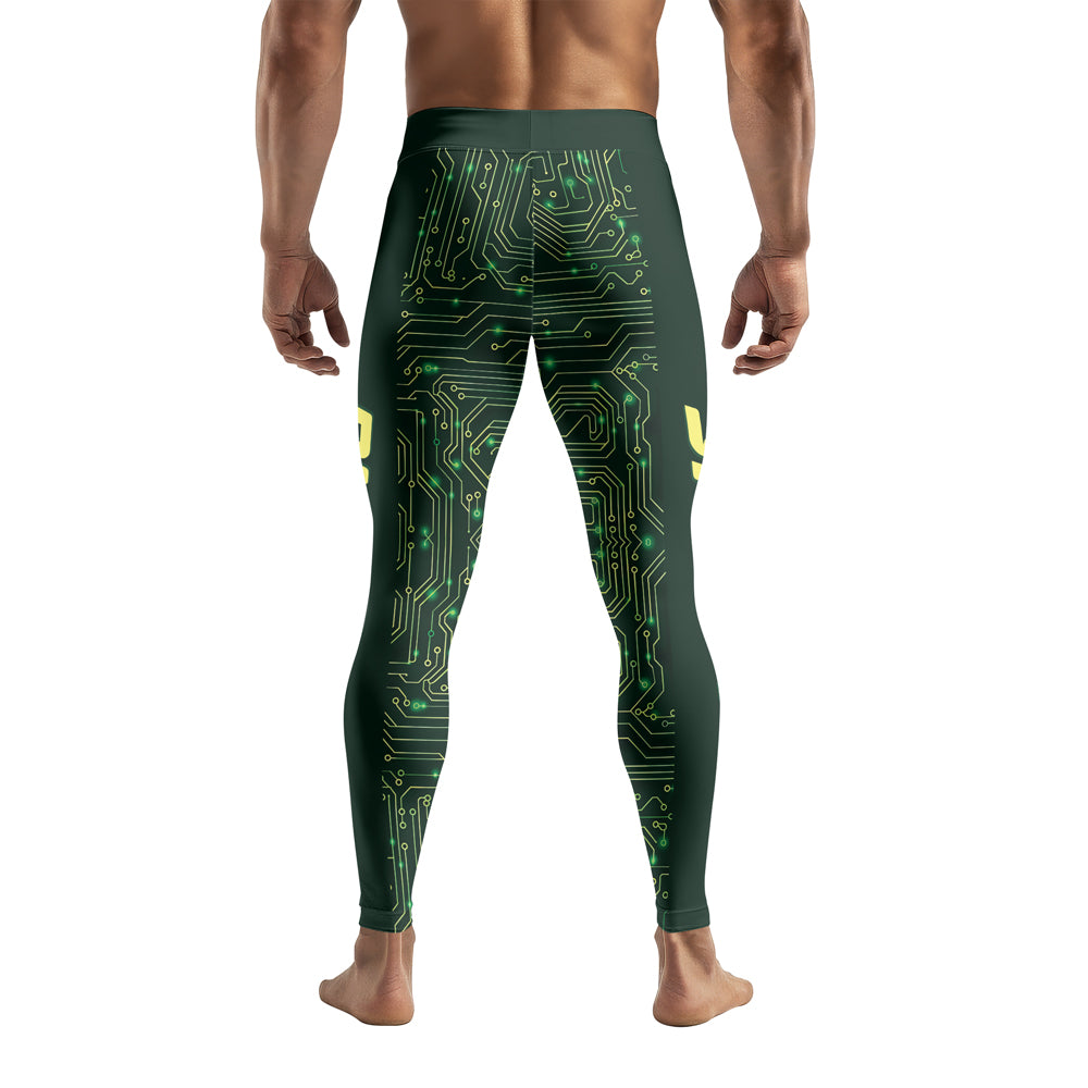 Rashninja Green Cyber Circuit Men's Spats