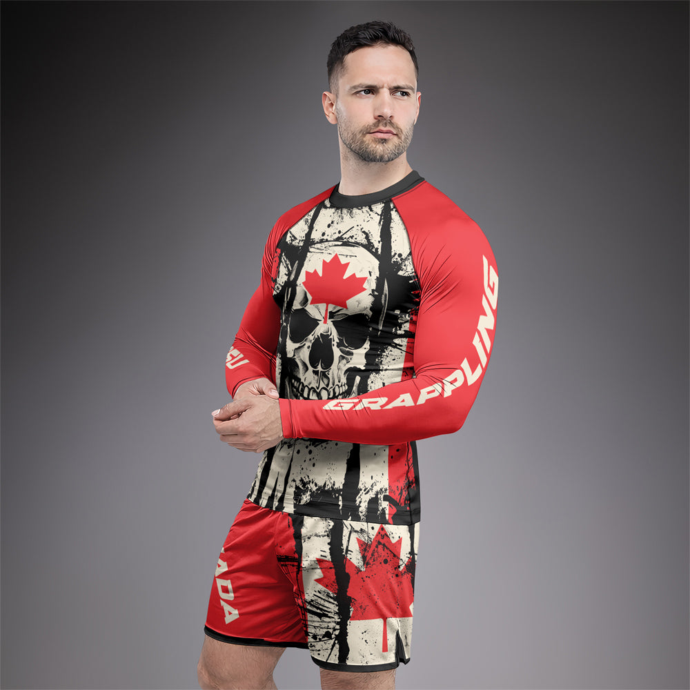 Rashninja Patriot Canada Flag Men's Fight Shorts