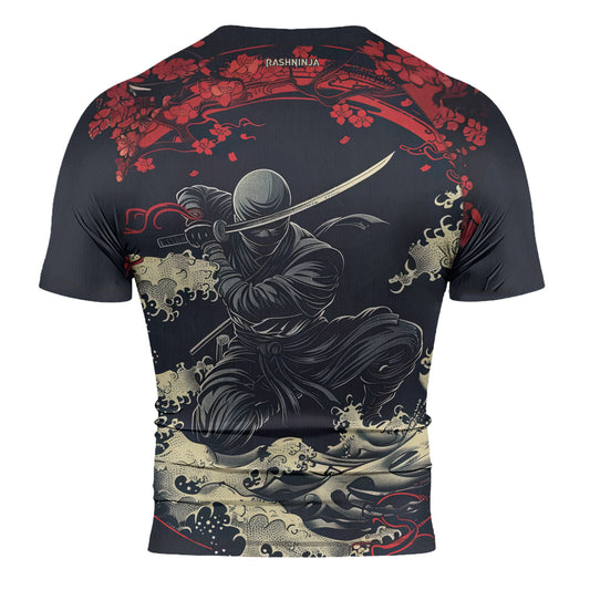 Rashninja Ninja Great Wave Men's Short Sleeve Rash Guard