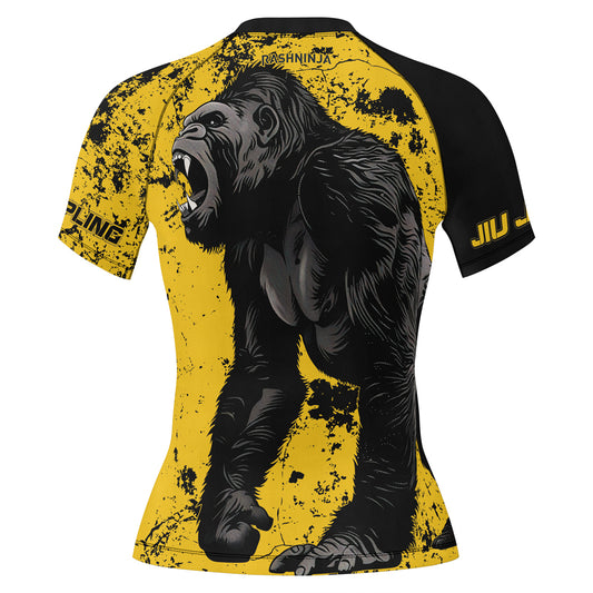 Rashninja Gorilla Golden Ruler Women's Short Sleeve Rash Guard