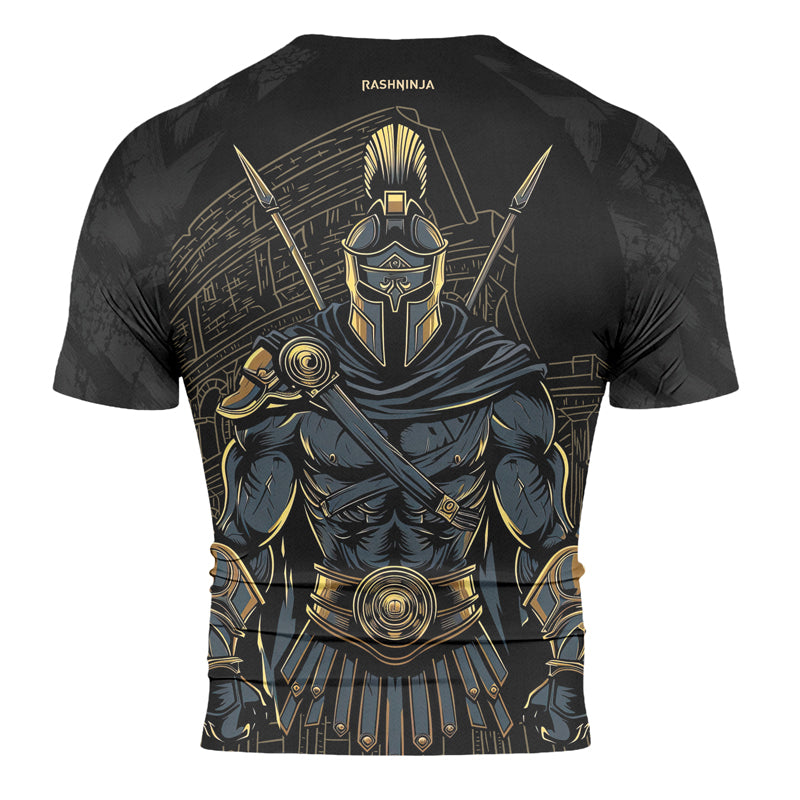 Rashninja Spartan Golden Helm Men's Long Sleeve Rash Guard