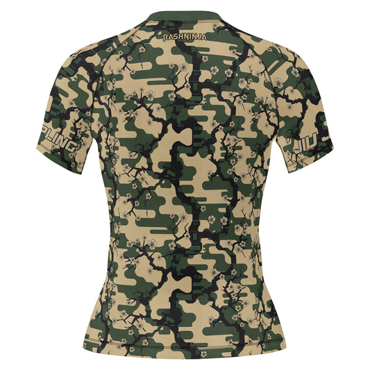 Rashninja Camouflage Jungle Phantom Women's Short Sleeve Rash Guard
